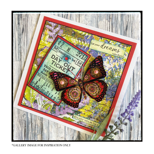 Crafty Individuals Butterfly and Rose Unmounted Rubber Stamps