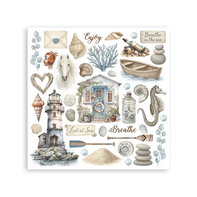 Stamperia Rub-On 10,16 x 21,6 cm Assortment Silent Sea
