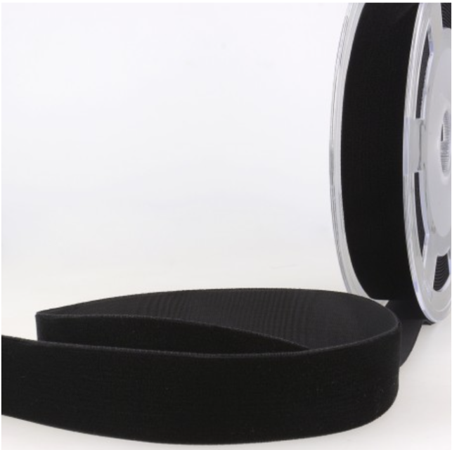 Samtband 7 mm Breite pro Meter schwarz