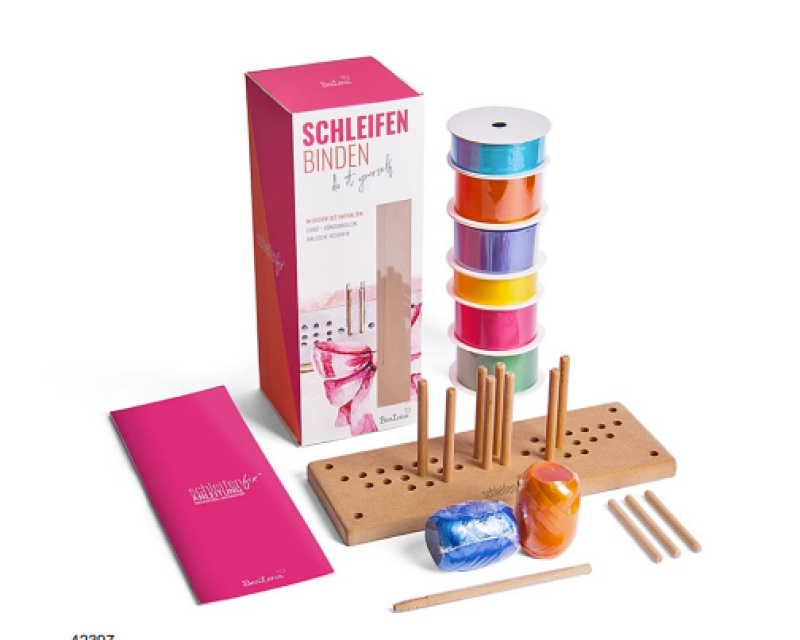 Kreativpackung Schleifenfix inkl. Rosenfix Set Ganzjahr bunt
