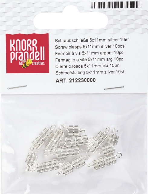Schraubschließe 10 x 5 mm silberfarben