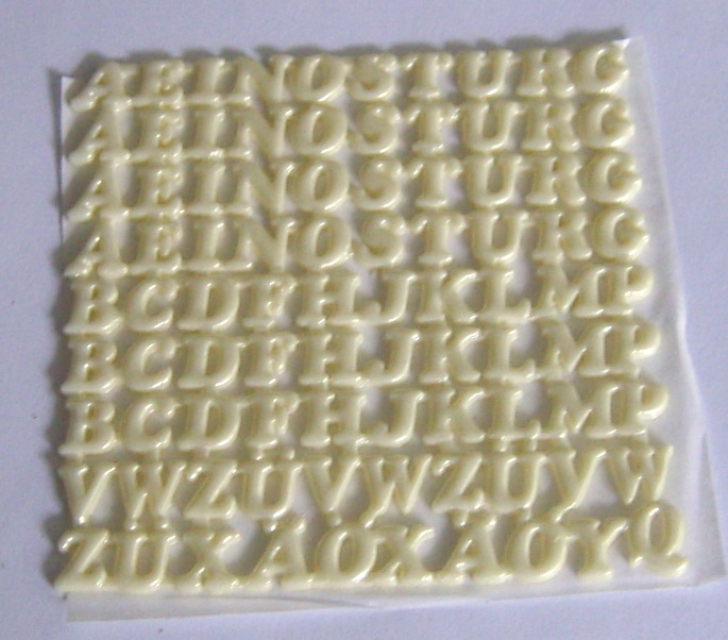 Wachs Schriften Buchstaben groß