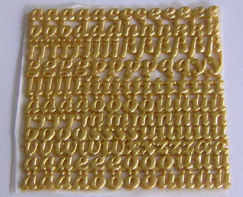 Wachs Schriften Buchstaben klein