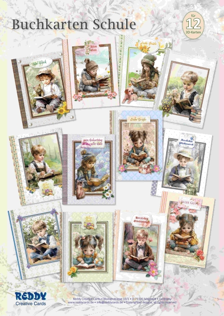 Reddy Cards Bastelset Grußkarten Schule - Schulanfang - Bestandene Prüfung