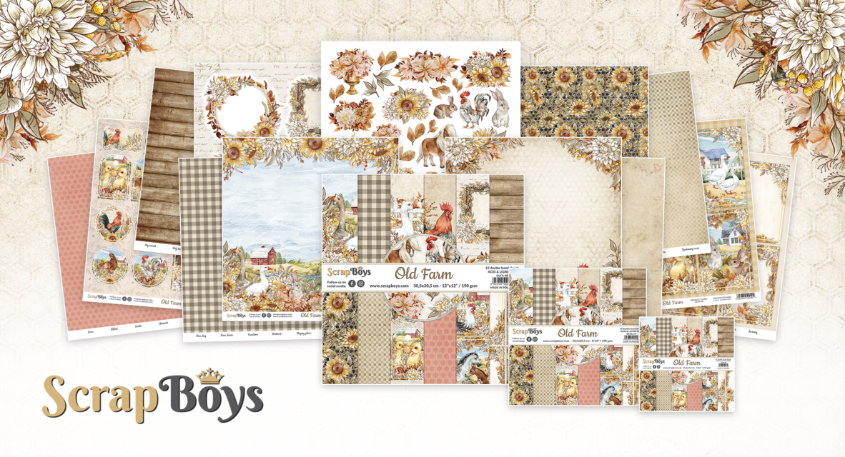 Scrapboys Old Farm 8 x 8 Inch Paper Pad