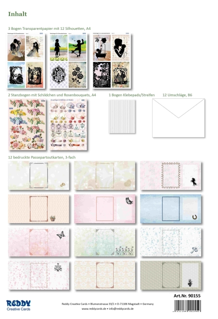 Reddy Cards Bastelset Silhouettenkarten