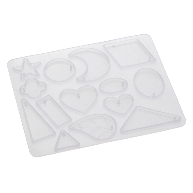 Silikonform Hänger sortiert,1 x 1,5 - 2,6 x 3,8 cm, 14 - fach