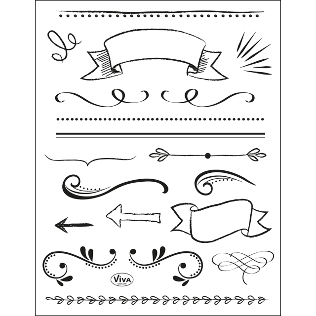 VIVA Decor Transparente Silikon-Stempel Lettering-Elemente