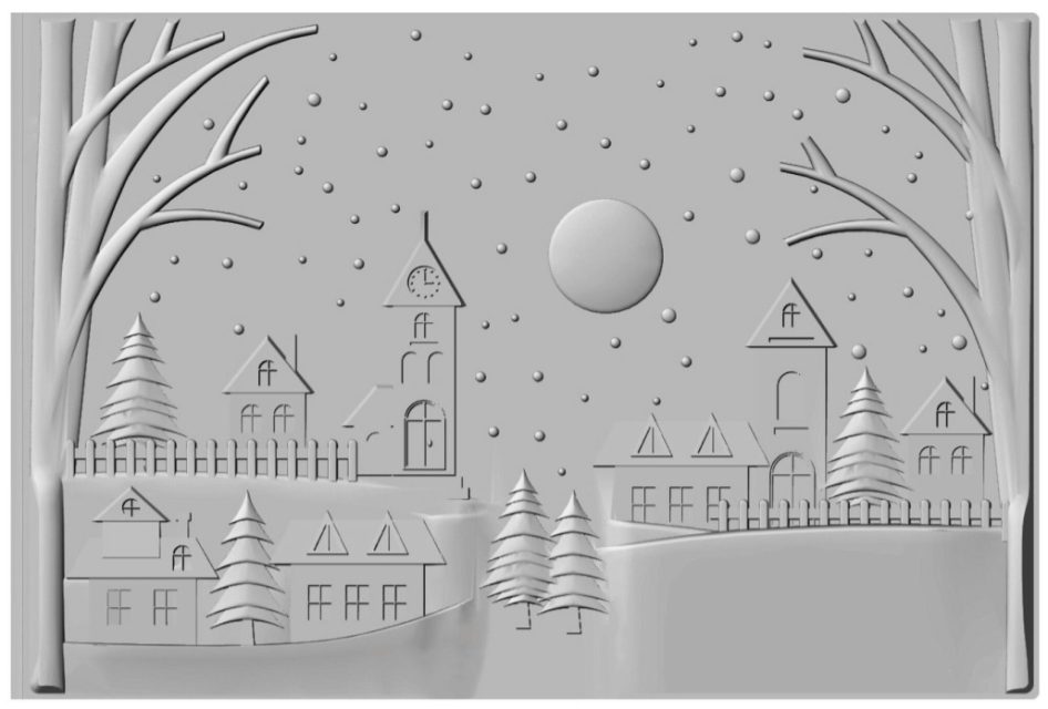 Sizzix 3D Textured Impressions Winter Village