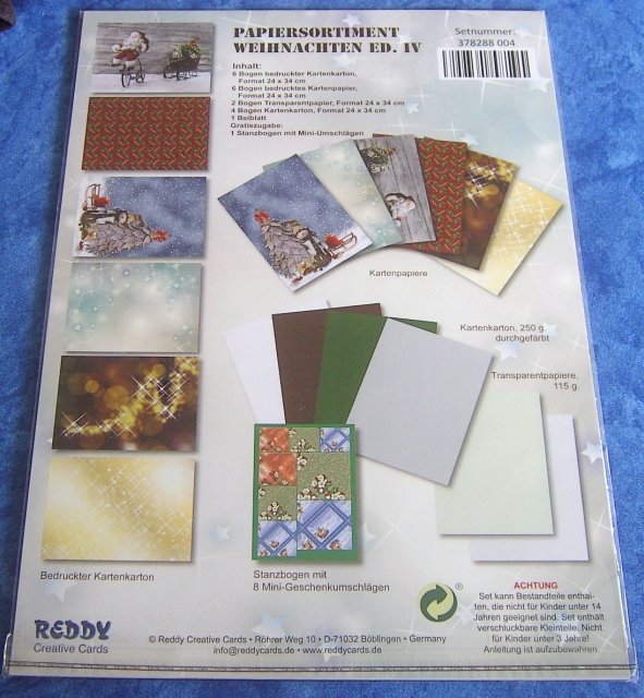 Reddy Cards Papiersortiment Weihnachten Edition IV