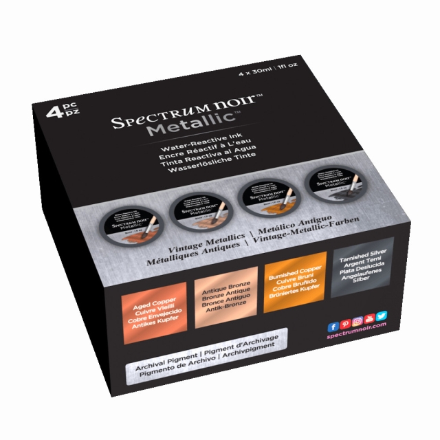 Spectrum Noir Metallic Liquid Ink Vintage Metallics 4 x 30 ml