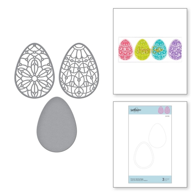 Spellbinders Forever Spring Eggs Etched Dies