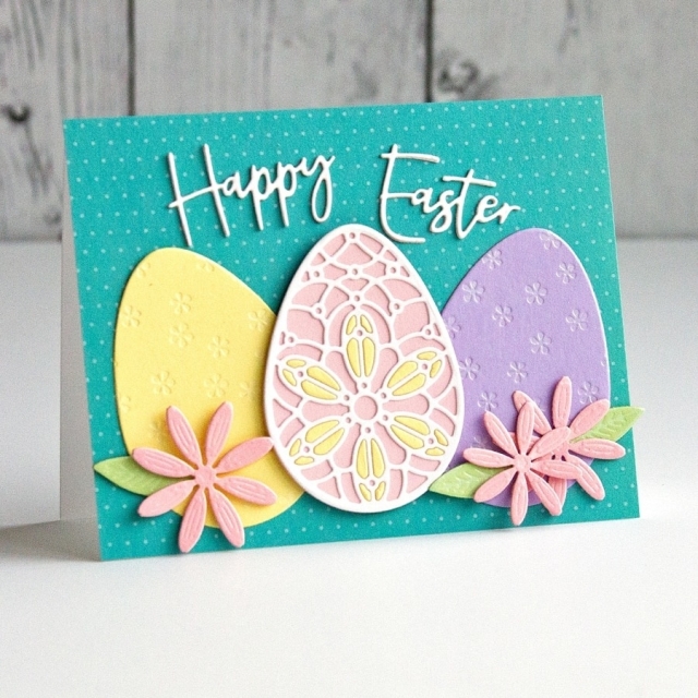 Spellbinders Forever Spring Eggs Etched Dies