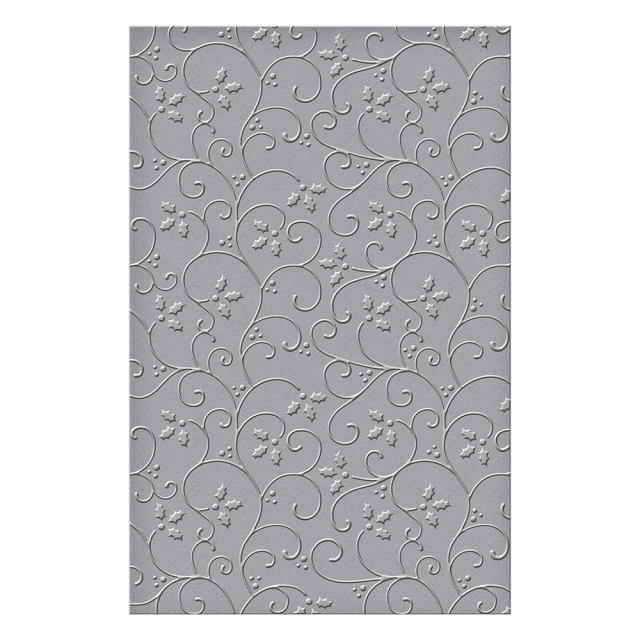 Spellbinders Holly Flourish Detailed Embossing Folder