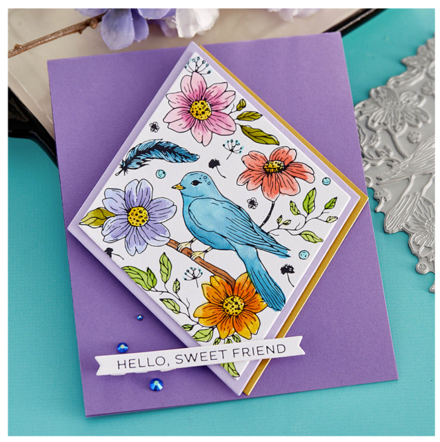 Spellbinders Diamond Aviary Press Plate