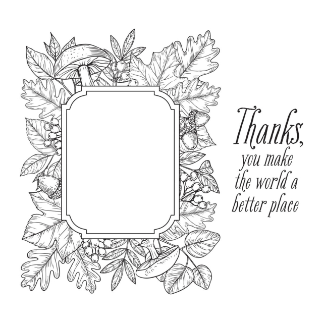 Spellbinder Autumn Press Thanks Frame Press Plate