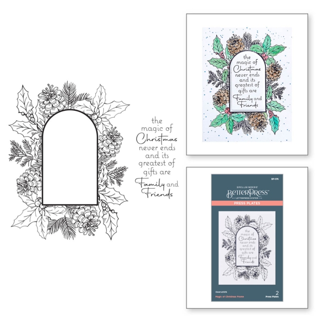 Spellbinder Magic of Christmas Frame Press Plate