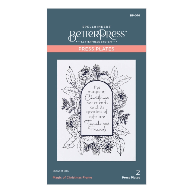 Spellbinder Magic of Christmas Frame Press Plate