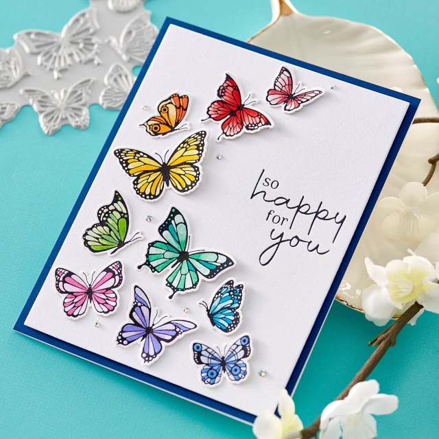 Spellbinder Butterfly Swirl Press Plate & Die Set
