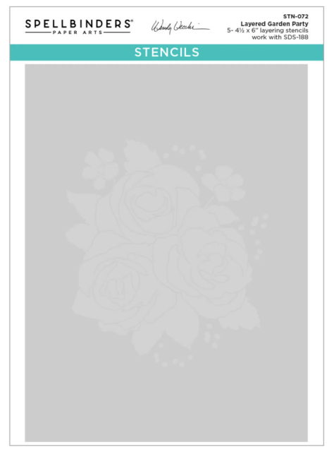 Spellbinders Garden Party Stamp & Die & Stencil Bundle