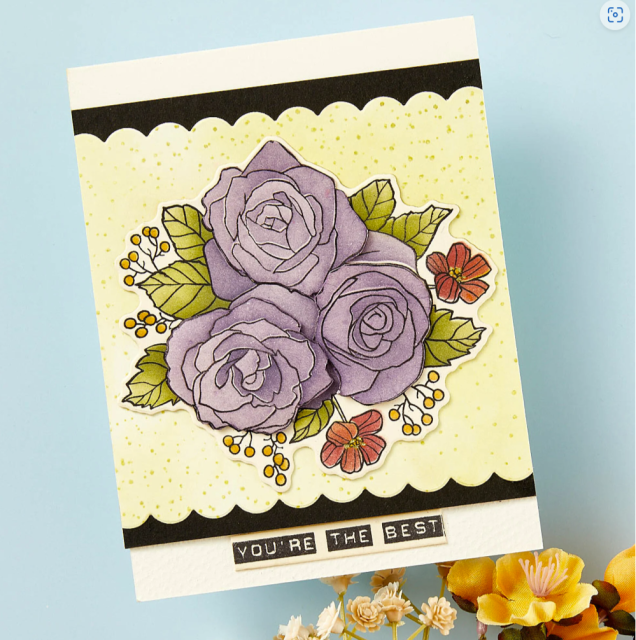 Spellbinders Garden Party Stamp & Die & Stencil Bundle