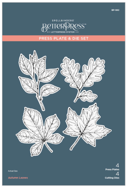 Spellbinders Press Plate & Die Set Autumn Leaves