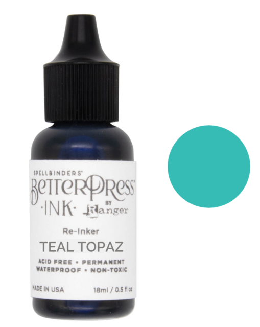 Spellbinder Better Press Ink Reinker Teal Topaz