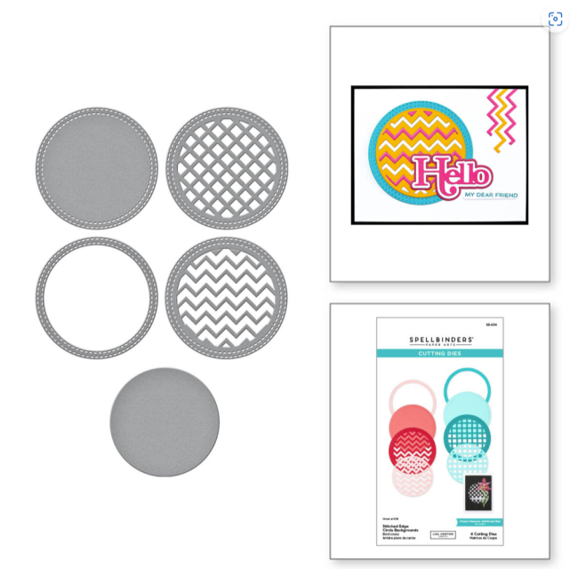 Spellbinders Stitched Edge Circle Backgrounds Etched Dies