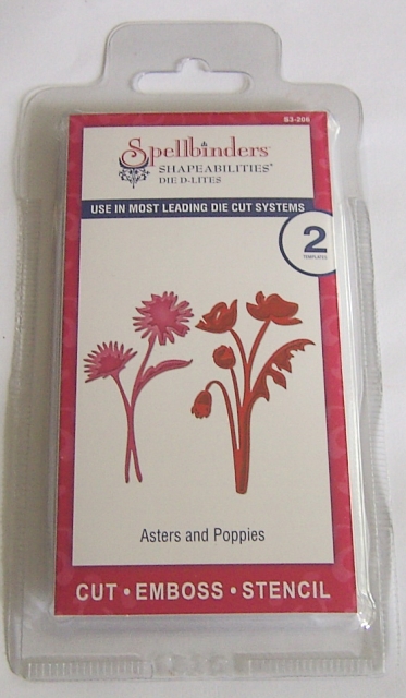 Spellbinders Shapeabilities Die D-Lites Asters and Poppies