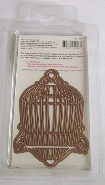 Spellbinders Shapeabilities Die D-Lites Bird Cage Two