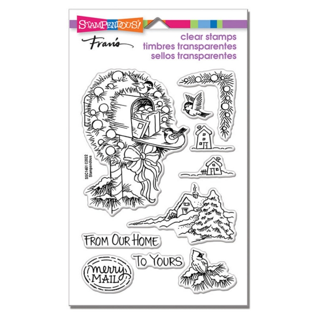 Stampendous Mailbox Wreath Perfectly Clear Stamps