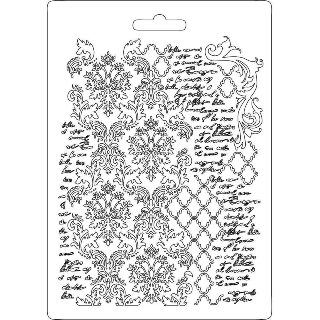 Stamperia Soft Mould A5 Texture with Scriptures