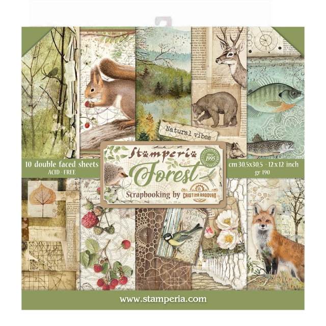 Stamperia 12 x 12 inch Paper Pack / Papiere Forest