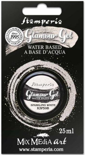 Stamperia Glitter Gel 25 ml Star Blue Sparkling White