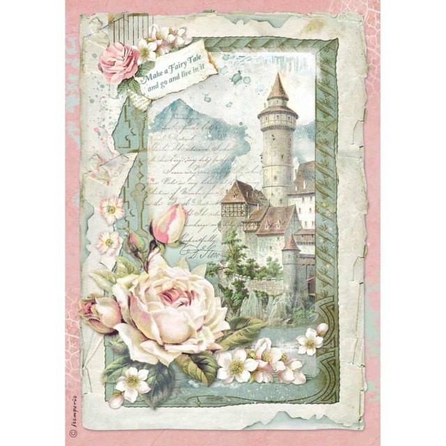 Stamperia Rice Paper A4 Castle Fantasy