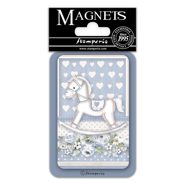Stamperia Magnet 8 x 5.5 cm Baby Boy Rocking Horse