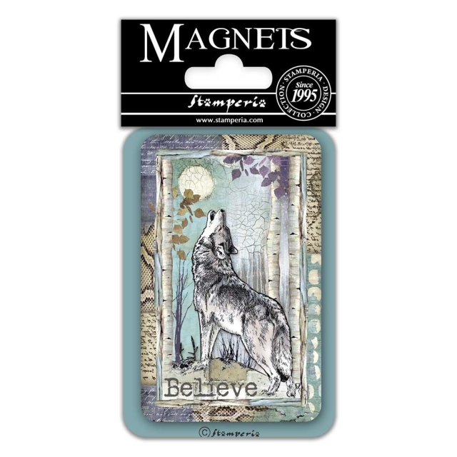 Stamperia Magnet 8 x 5.5 cm Wolf