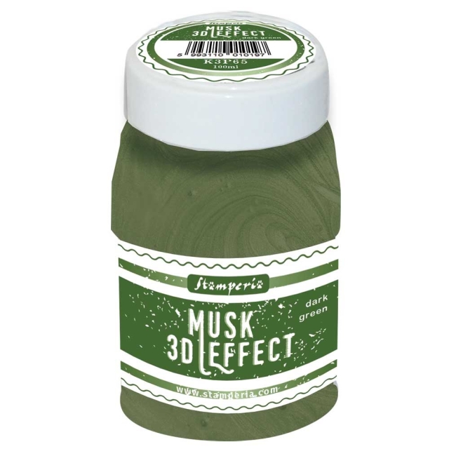 Stamperia 3D Musk effect 100 ml Dark Green