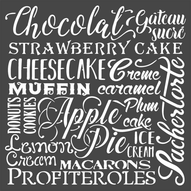 Stamperia Thick Stencil 18 x 18 Chocolat