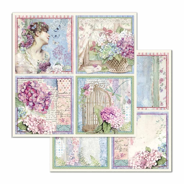Stamperia Doppelseitiges Papier 4 Cards