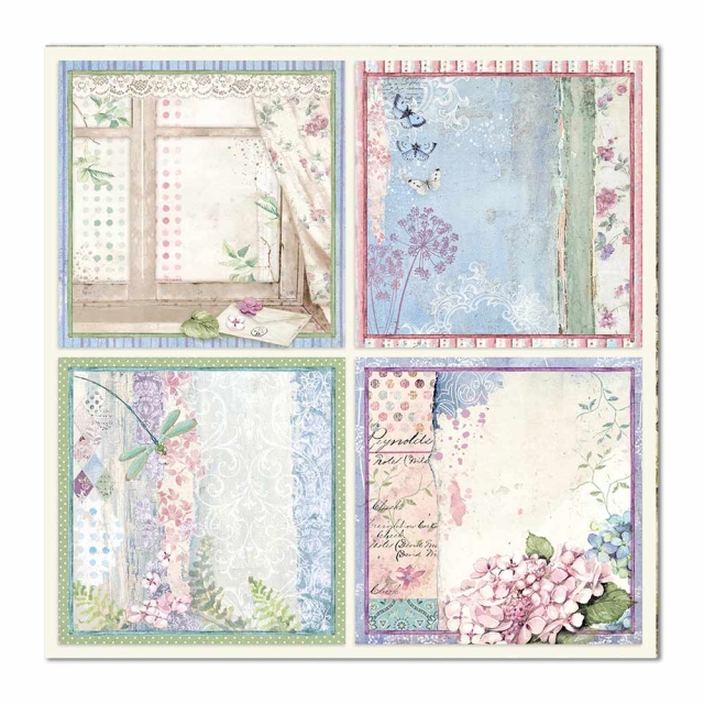 Stamperia Doppelseitiges Papier 4 Cards