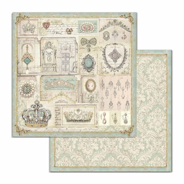 Stamperia Doppelseitiges Papier Jewellery