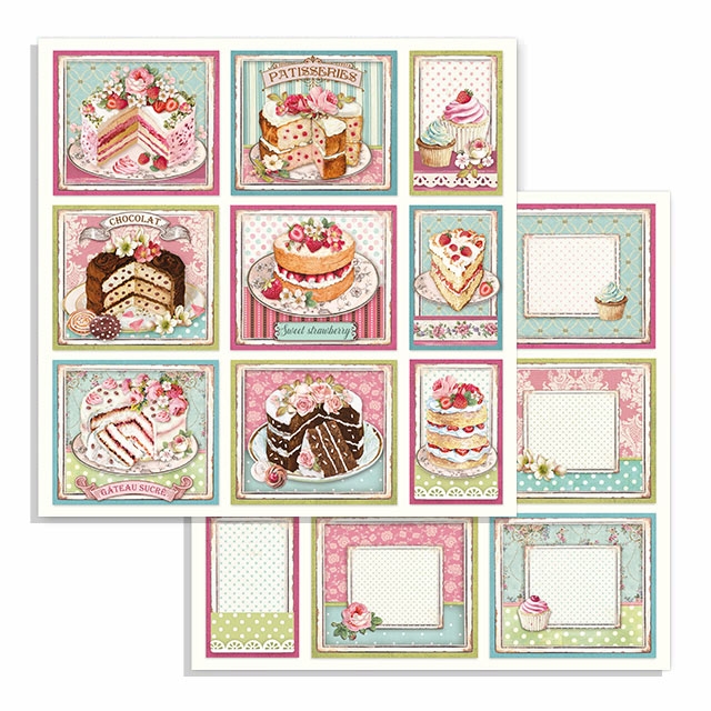 Stamperia Doppelseitiges Papier Cakes