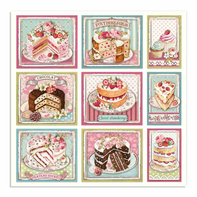 Stamperia Doppelseitiges Papier Cakes