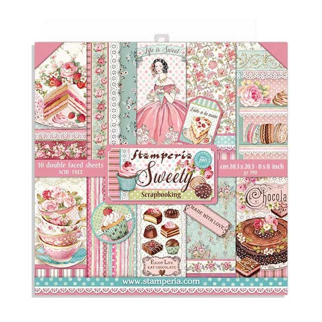 Stamperia Block Small mit 10 doppelseitig bedruckten Papieren Sweety