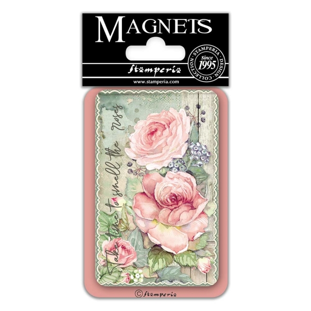 Stamperia Magnet 8 x 5.5 cm Butterflies and Roses