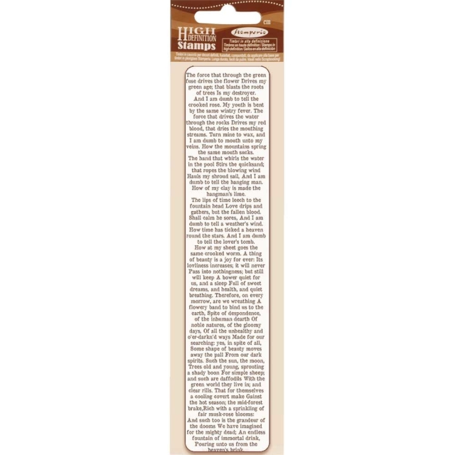 Stamperia Rubber Stamp Gummierter Stempel Journal