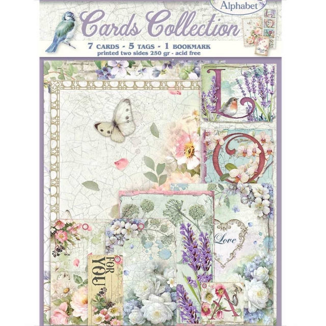 Stamperia Cards Collection Flower Alphabet