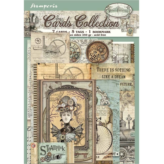 Stamperia Cards Collection Voyages Fantastiques