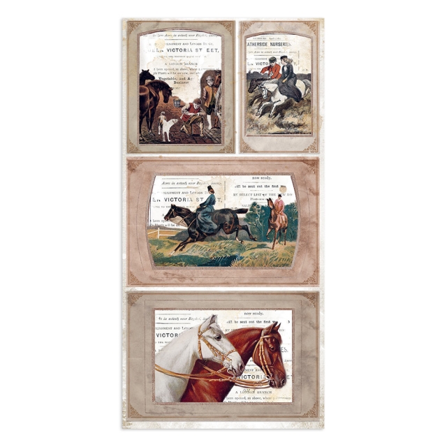 Stamperia Collectables 10 sheets Romantic Horses